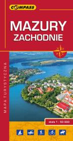 Okładka książki Mazury Zachodnie mapa laminowana
