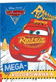 Megakolorowanka. Auta 3. Autor: /. Dadada.pl Okładka książki Megakolorowanka. Auta 3