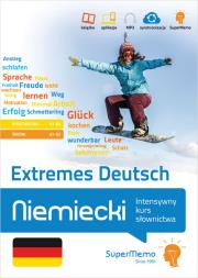Niemiecki. Extremes Deutsch. Autor: PolEng sp. z o.o. (Sanders Christiane, Zbaraszewska Aleksandra, Antonik Marek), Wesołowska Marta. Dadada.pl Okładka książki Niemiecki. Extremes Deutsch