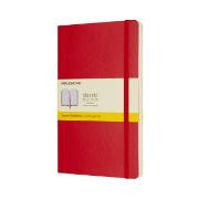 Opakowanie Notes Moleskiny L kratka  w miękkiej  oprawie czerwony 192 strony