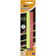 Ołówek BIC Evolution Fluo HB bez gumki 4 sztuki. Wydawca: Bic. Dadada.pl Opakowanie Ołówek BIC Evolution Fluo HB bez gumki 4 sztuki