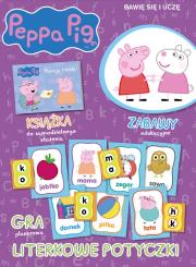 Okładka książki Peppa Pig.Bawię się i uczę.LITEROWE POTYCZKI