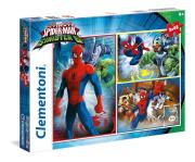 Opakowanie PUZZLE 3 x 48 EL SUPER KOLOR Spiderman and the Sin