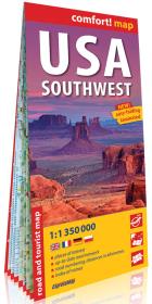 USA Południowo-Zachodnie (South-West USA) comfort! map laminowana mapa samochodowo - turystyczna 1:1 350 000. Autor: praca zbiorowa. Dadada.pl Okładka książki USA Południowo-Zachodnie (South-West USA) comfort! map laminowana mapa samochodowo - turystyczna 1:1 350 000