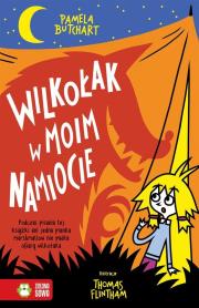 Wilkołak w moim namiocie. Autor: Pamela Butchart. Dadada.pl Okładka książki Wilkołak w moim namiocie