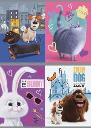 Opakowanie Zeszyt A5 w kratkę 16 kartek Sekretne życie zwierząt 15 sztuk mix