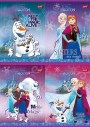 Opakowanie Zeszyt A5 w trzy linie 16 kartek Kraina Lodu 15 sztuk mix