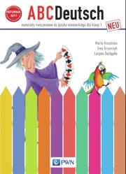 ABCDeutsch neu 1 Materiały ćwiczeniowe. Autor: Kozubska Marta, Zastąpiło Lucyna. Dadada.pl Okładka książki ABCDeutsch neu 1 Materiały ćwiczeniowe