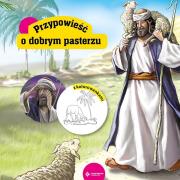 Biblijne przypowieści. O dobrym pasterzu. Autor: Krzyżewski Piotr. Dadada.pl Okładka książki Biblijne przypowieści. O dobrym pasterzu