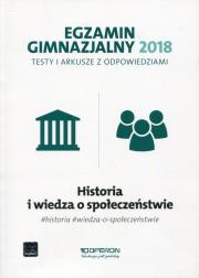 Egzamin gimnazjalny -Testy hist. i WOS 2018 OPERON. Autor: dr Adam Balicki, Pustuła Edyta, Smuda Marek. Dadada.pl Okładka książki Egzamin gimnazjalny -Testy hist. i WOS 2018 OPERON