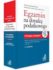 Egzamin na doradcę podatkowego Pytania otwarte. Autor: Duda Mikołaj, Gorąca Jolanta, Marusik Jakub. Dadada.pl Okładka książki Egzamin na doradcę podatkowego Pytania otwarte