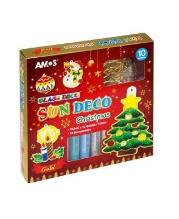 Opakowanie Farby witrażowe 10 kolorów+ witraże christmas AMOS