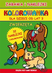 Kolorowanka dla dzieci od lat 3. Zwierzęta. Autor: Katarzyna Bogucka (ilustr.). Dadada.pl Okładka książki Kolorowanka dla dzieci od lat 3. Zwierzęta