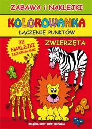 Kolorowanka. Łączenie punktów. Zwierzęta. Autor: Opracowanie zbiorowe. Dadada.pl Okładka książki Kolorowanka. Łączenie punktów. Zwierzęta