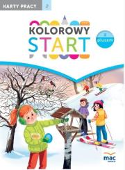 Kolorowy start z plusem. Karty pracy cz.2 MAC. Autor: Wiesława Żaba-Żabińska. Dadada.pl Okładka książki Kolorowy start z plusem. Karty pracy cz.2 MAC