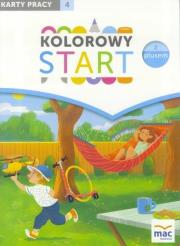 Kolorowy start z plusem. Karty pracy cz.4 MAC. Autor: Wiesława Żaba-Żabińska. Dadada.pl Okładka książki Kolorowy start z plusem. Karty pracy cz.4 MAC