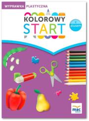 Kolorowy start z plusem. Wyprawka plastyczna MAC. Autor: Wiesława Żaba-Żabińska. Dadada.pl Okładka książki Kolorowy start z plusem. Wyprawka plastyczna MAC
