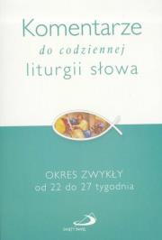 Okładka książki Komentarze...Okres zwykły od 22 do 27 tygodnia
