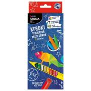 Opakowanie Kredki trójkątne bezdrzewne 12 kolorów KIdea