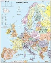 Okładka książki Mapa ścienna Europy. Kody pocztowe 1:3,4 mln