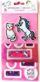 Opakowanie Naprasowanki i naklejki imienne (jednorożec puste)