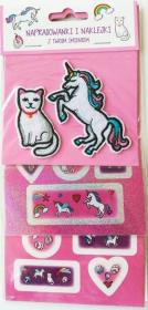 Opakowanie Naprasowanki i naklejki imienne (jednorożec)