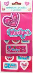 Opakowanie Naprasowanki i naklejki imienne - Martyna