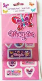 Opakowanie Naprasowanki i naklejki imienne - Marysia