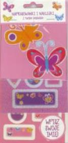 Opakowanie Naprasowanki i naklejki imienne (motyle puste)