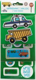 Opakowanie Naprasowanki i naklejki imienne (samochody puste)