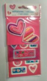 Opakowanie Naprasowanki i naklejki imienne (serca)