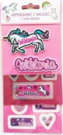 Opakowanie Naprasowanki i naklejki imienne - Wiktoria