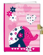 Opakowanie Pamiętnik z kłódką 13x18cm Serce Słonia