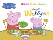Okładka książki Peppa Pig Bardzo ważne sprawy. Lubię jeść warzywa