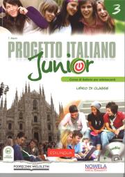 Progetto Italiano Junior 3 Podręcznik + CD. Autor: T. Marin. Dadada.pl Okładka książki Progetto Italiano Junior 3 Podręcznik + CD