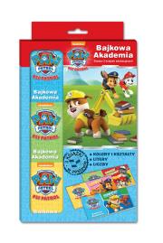 Okładka książki Psi Patrol Bajkowa akademia ZESTAW 3 książek edukacyjnych - TECZKA