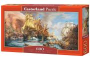 Puzzle 600 Panoramiczne:Battle at the Sea. Wydawca: Castorland. Dadada.pl Opakowanie Puzzle 600 Panoramiczne:Battle at the Sea