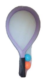 Opakowanie Rakietki siatkowe plażowe 56 cm + 2 piłeczki fioletowe