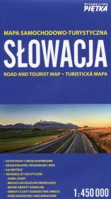 Słowacja mapa samochodowo-turystyczna 1:450 000. Autor:   Praca zbiorowa. Dadada.pl Okładka książki Słowacja mapa samochodowo-turystyczna 1:450 000