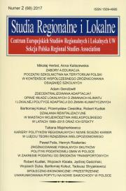 Opakowanie Studia Regionalne i Lokalne nr 2 (68) 2017
