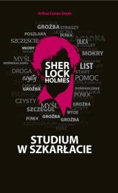 Studium w szkarłacie. Autor: Sir Arthur Conan Doyle. Dadada.pl Okładka książki Studium w szkarłacie