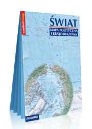 Świat. Mapa polityczna i krajobrazowa laminowana w formacie XXL. Autor: praca zbiorowa. Dadada.pl Okładka książki Świat. Mapa polityczna i krajobrazowa laminowana w formacie XXL