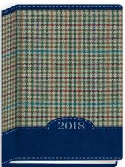 Opakowanie Terminarz 2018 - B7 Kolorowy - kratka niebieska
