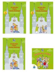 W imię Ojca i Syna i Ducha Świętego Podręcznik Część 1/2 Domownik z płytą CD. Autor: Szewczyk Rafał Robert, Frączak Aneta, Kielczyk Sławomir. Dadada.pl Okładka książki W imię Ojca i Syna i Ducha Świętego Podręcznik Część 1/2 Domownik z płytą CD