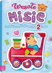 Wesołe misie Zabawy z naklejkami dla 2-latka. Autor: Opracowanie zbiorowe. Dadada.pl Okładka książki Wesołe misie Zabawy z naklejkami dla 2-latka