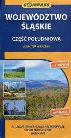 Okładka książki Województwo Ślaskie część południowa mapa turystyczna 1:100 000