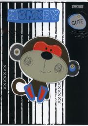 Opakowanie Zeszyt A5 w trzy linie 16 kartek Monkey