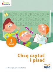Chcę czytać i pisać. Pięciolatek. Autor: Beata Szurowska. Dadada.pl Okładka książki Chcę czytać i pisać. Pięciolatek