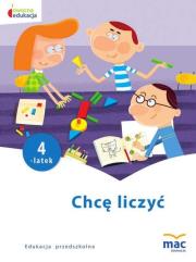 Chcę liczyć. Czterolatek. Autor: Beata Szurowska. Dadada.pl Okładka książki Chcę liczyć. Czterolatek