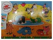 Opakowanie Drewniana układanka z pinezkami Safari